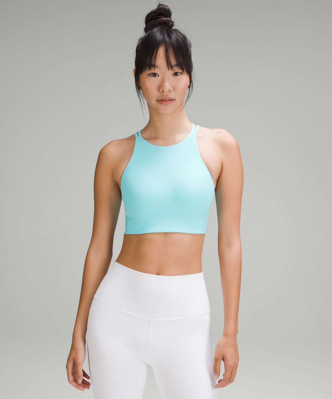 WMTM Fit Pic - Like a Cloud High-Neck Longline in Bronze Green and