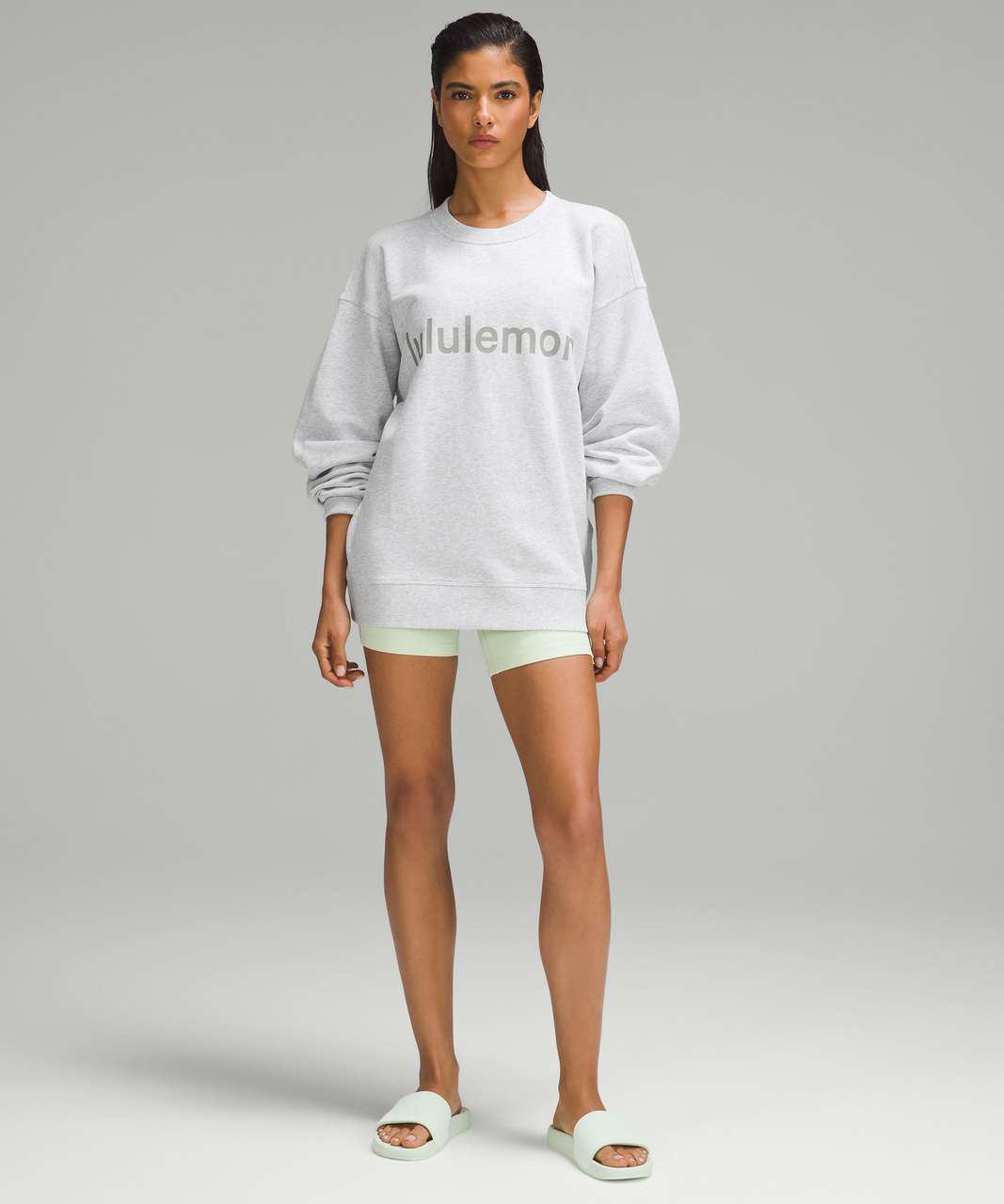 Lululemon Perfectly Oversized Crew *Graphic - Heathered Core Ultra 