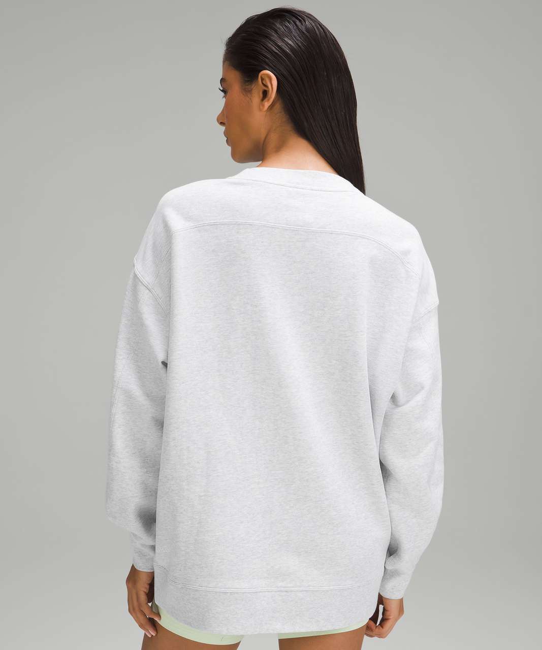 Lululemon Perfectly Oversized Crew *Graphic - Heathered Core Ultra Light Grey