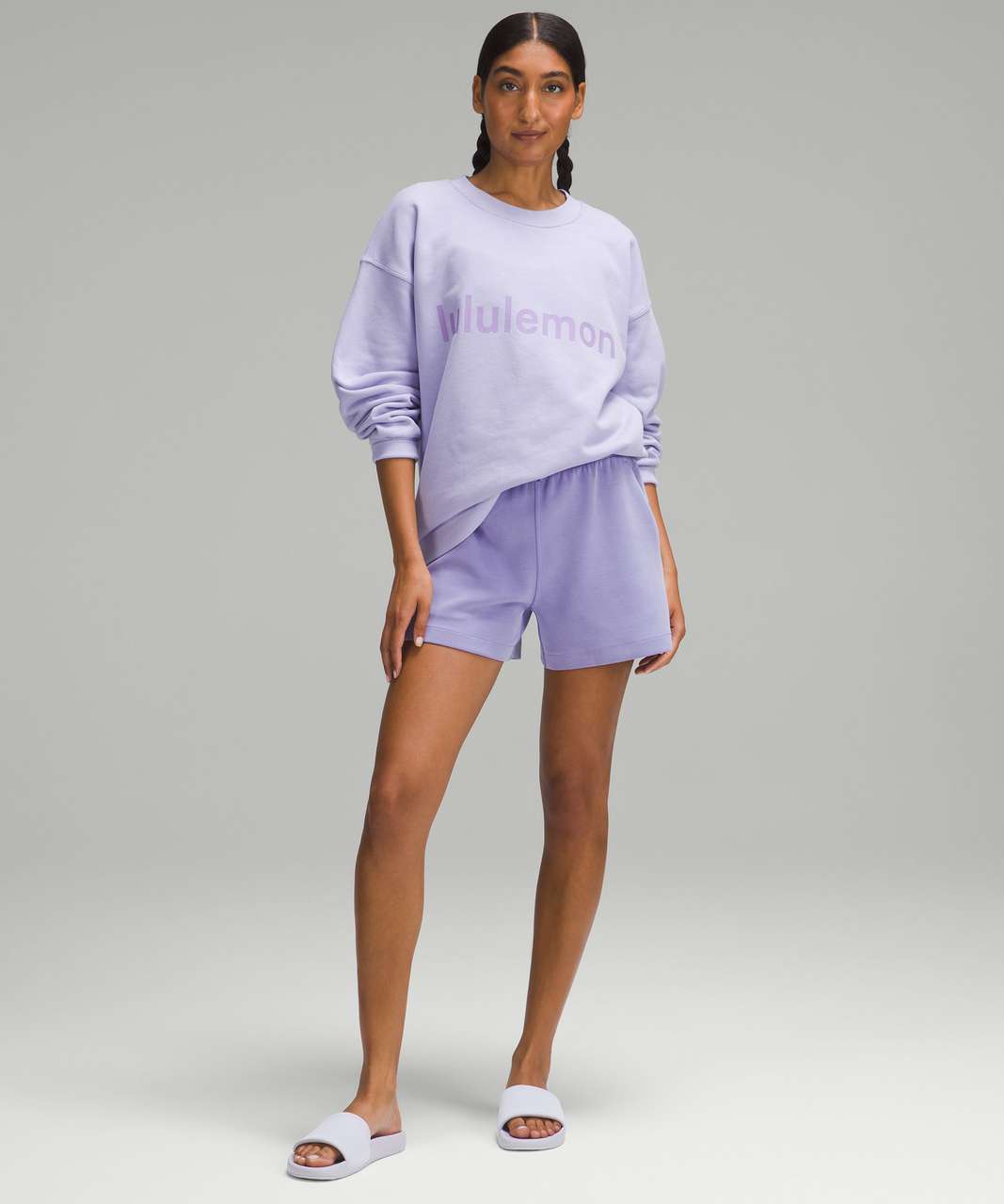 Lululemon Perfectly Oversized Crew *Graphic - Lilac Smoke - lulu fanatics