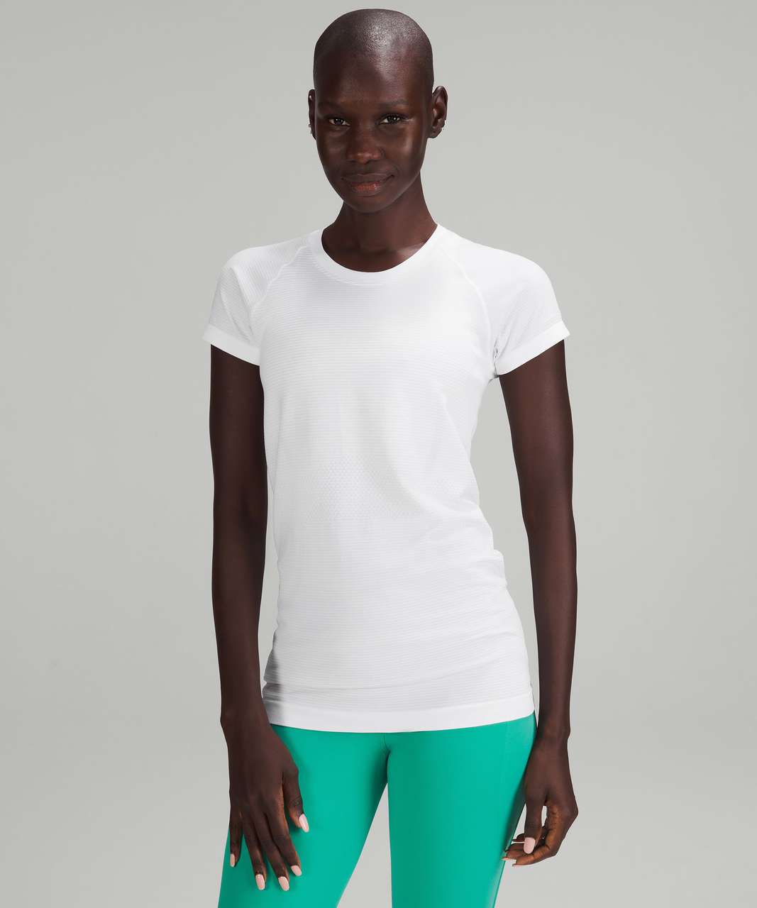 Lululemon Swiftly Tech Short-Sleeve Shirt 2.0 - White / White - lulu  fanatics