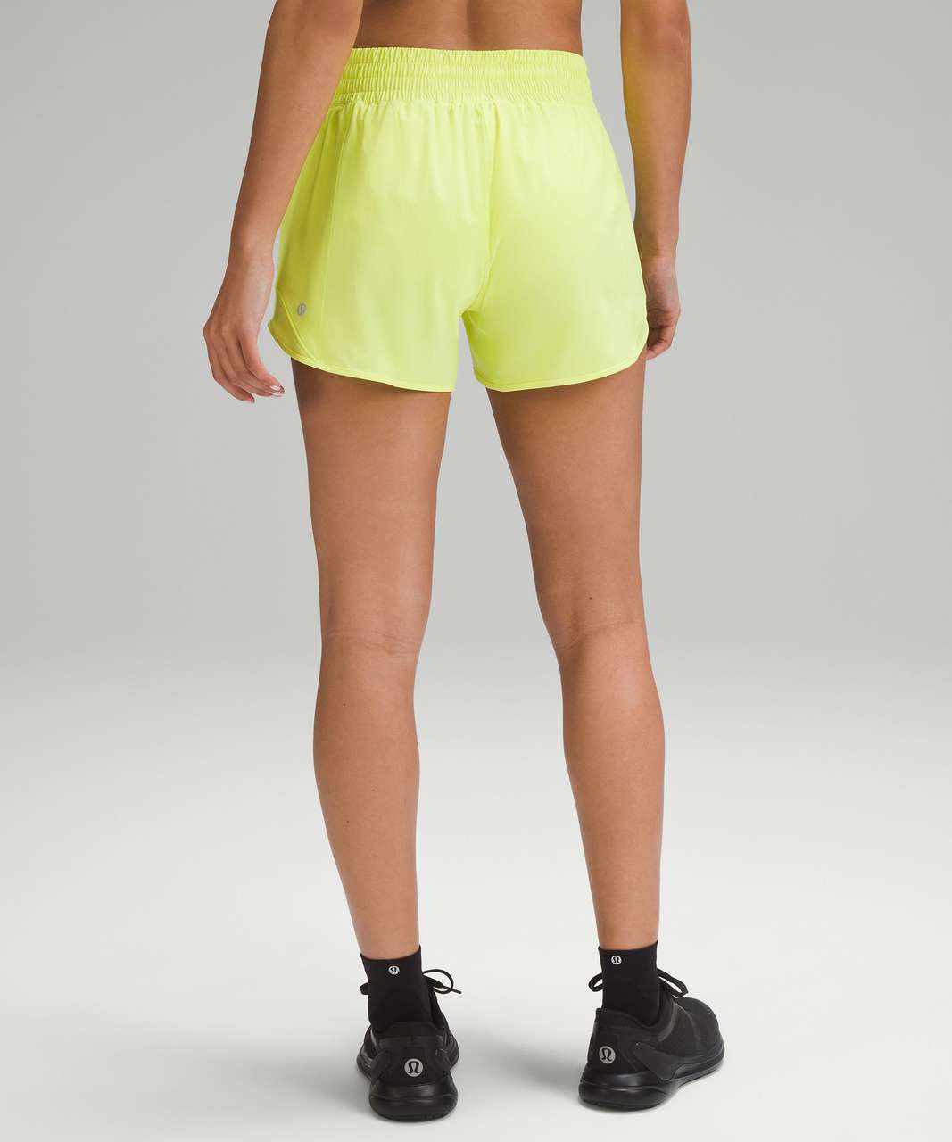 Lululemon Hotty Hot High-Rise Lined Short 4" - Electric Lemon