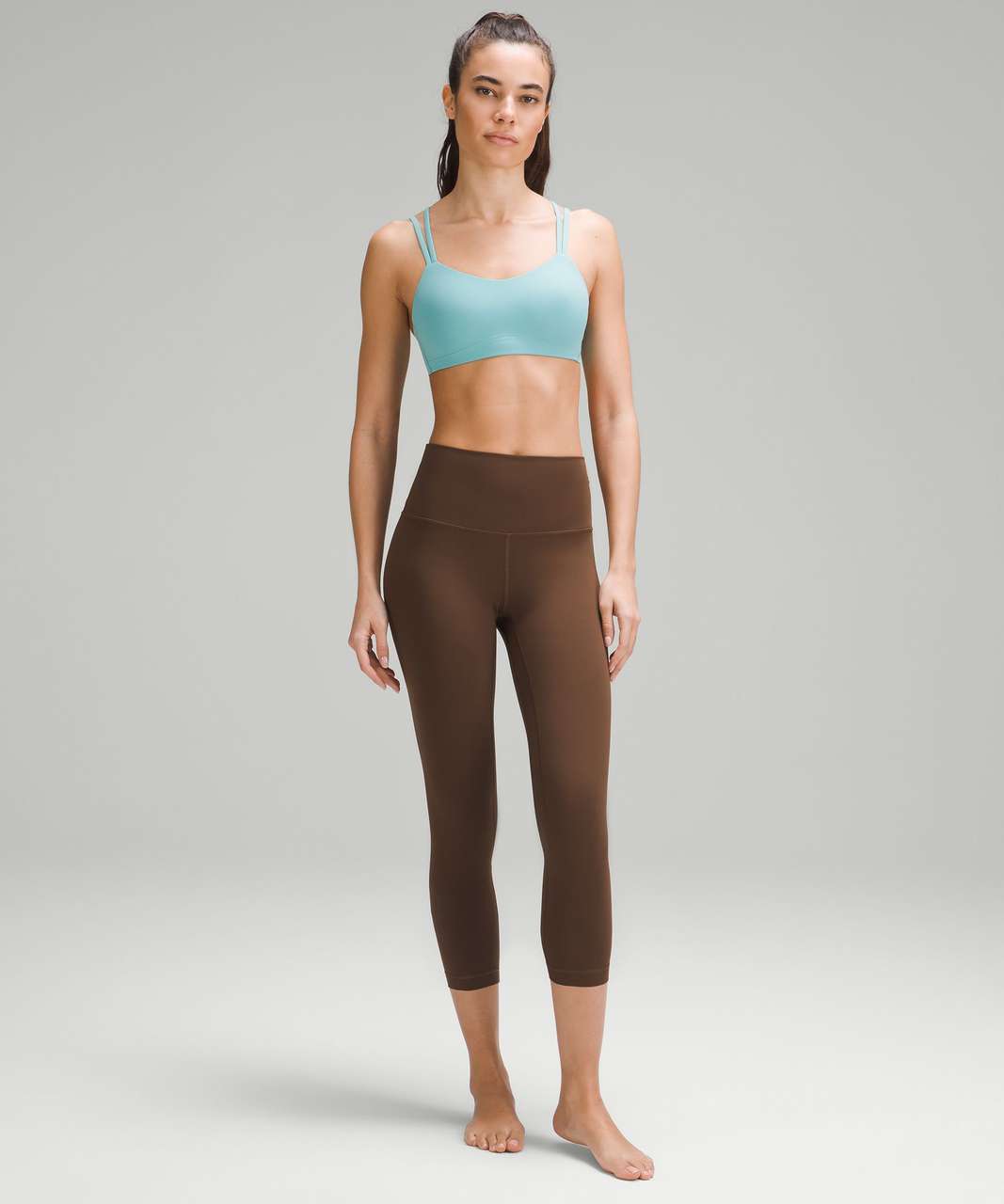 Lululemon Align Crop *21 - Mini Space Dye Herringbone Jacquard Heathered  Black Cherry White / Black Cherry - lulu fanatics