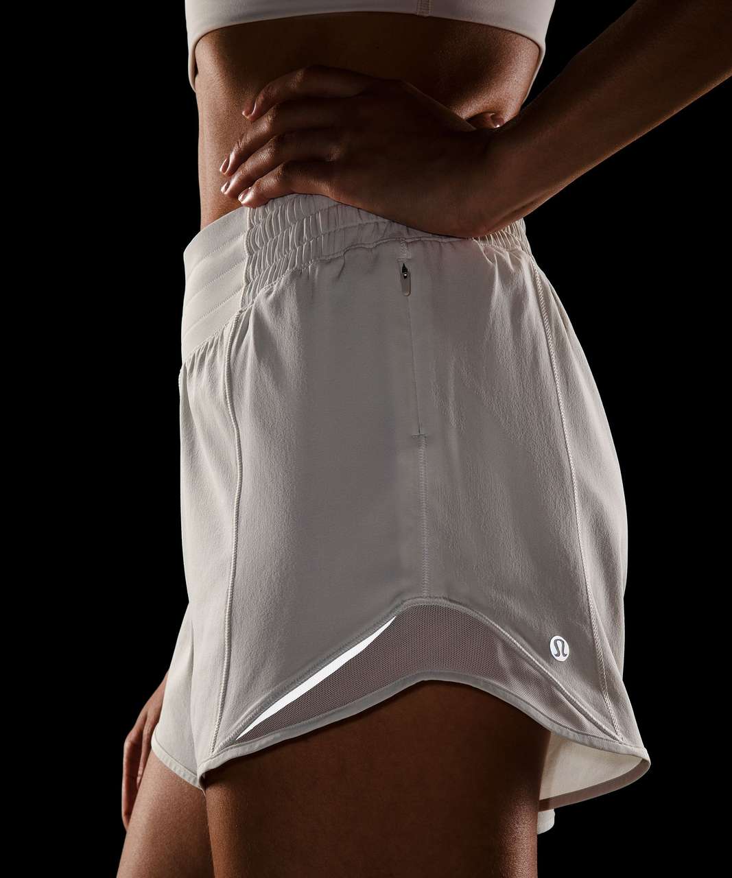 Lululemon Hotty Hot High-Rise Lined Short 4" - Bone (First Release)