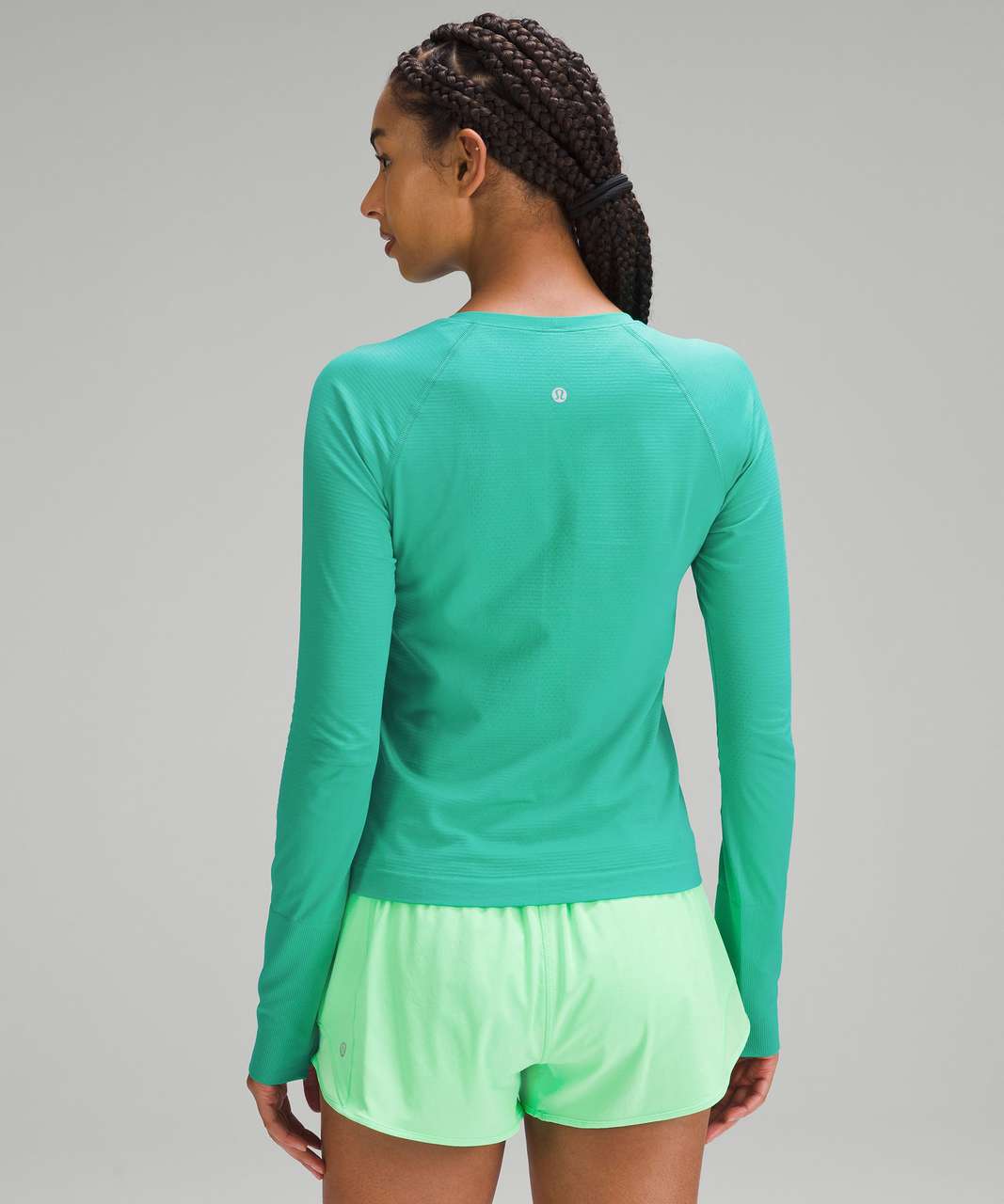 Swiftly Tech Long-Sleeve Shirt 2.0 *Race Length, Maldives Green/Mint  Moment