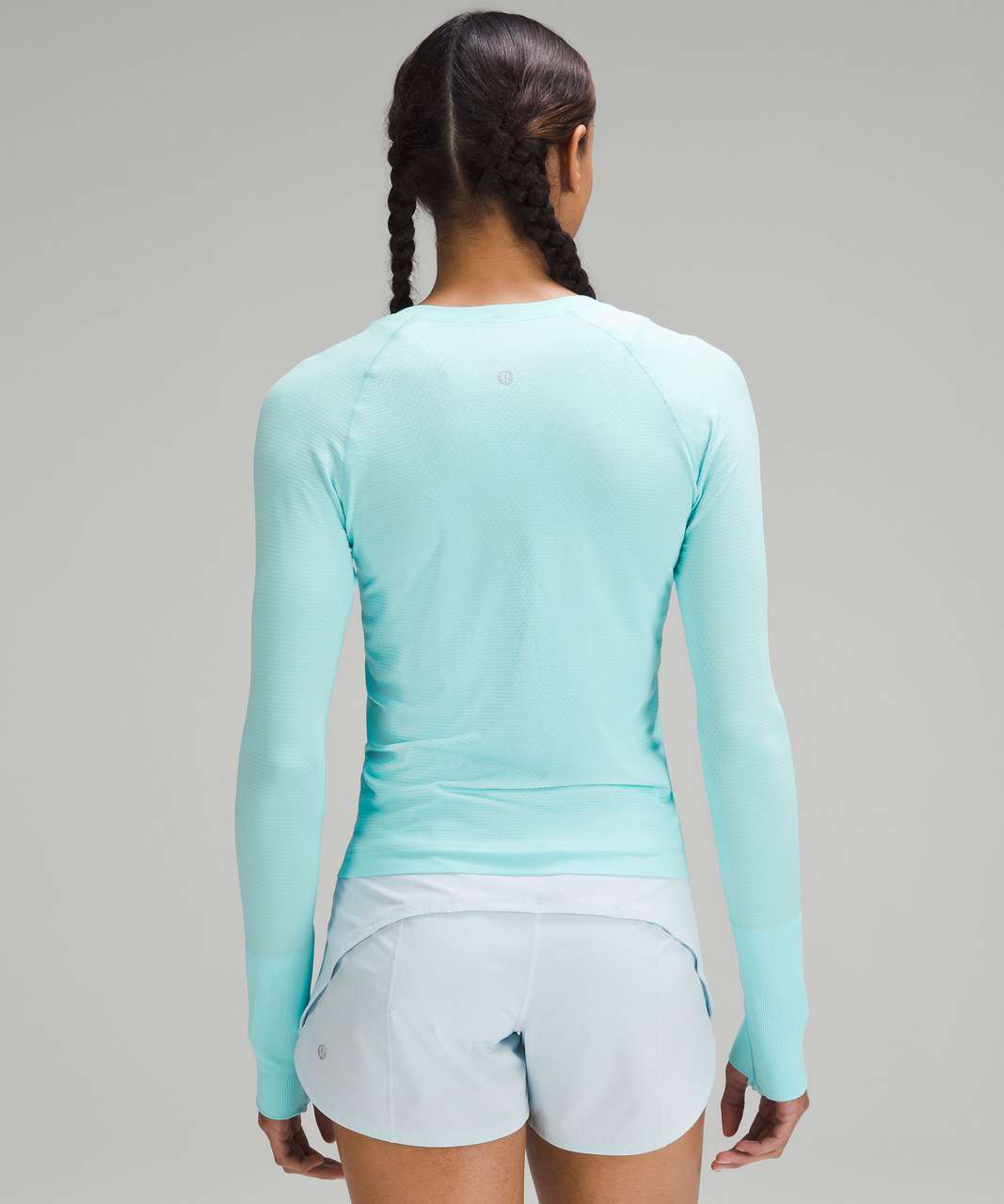 Lululemon Swiftly Tech Long-Sleeve Shirt 2.0 *Race Length - Cyan Blue / Cyan Blue