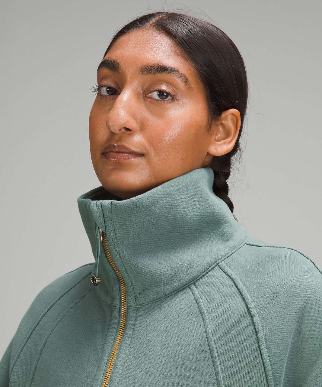 Lululemon Scuba Oversized Funnel Neck Half-Zip * Heathered Delicate Mint