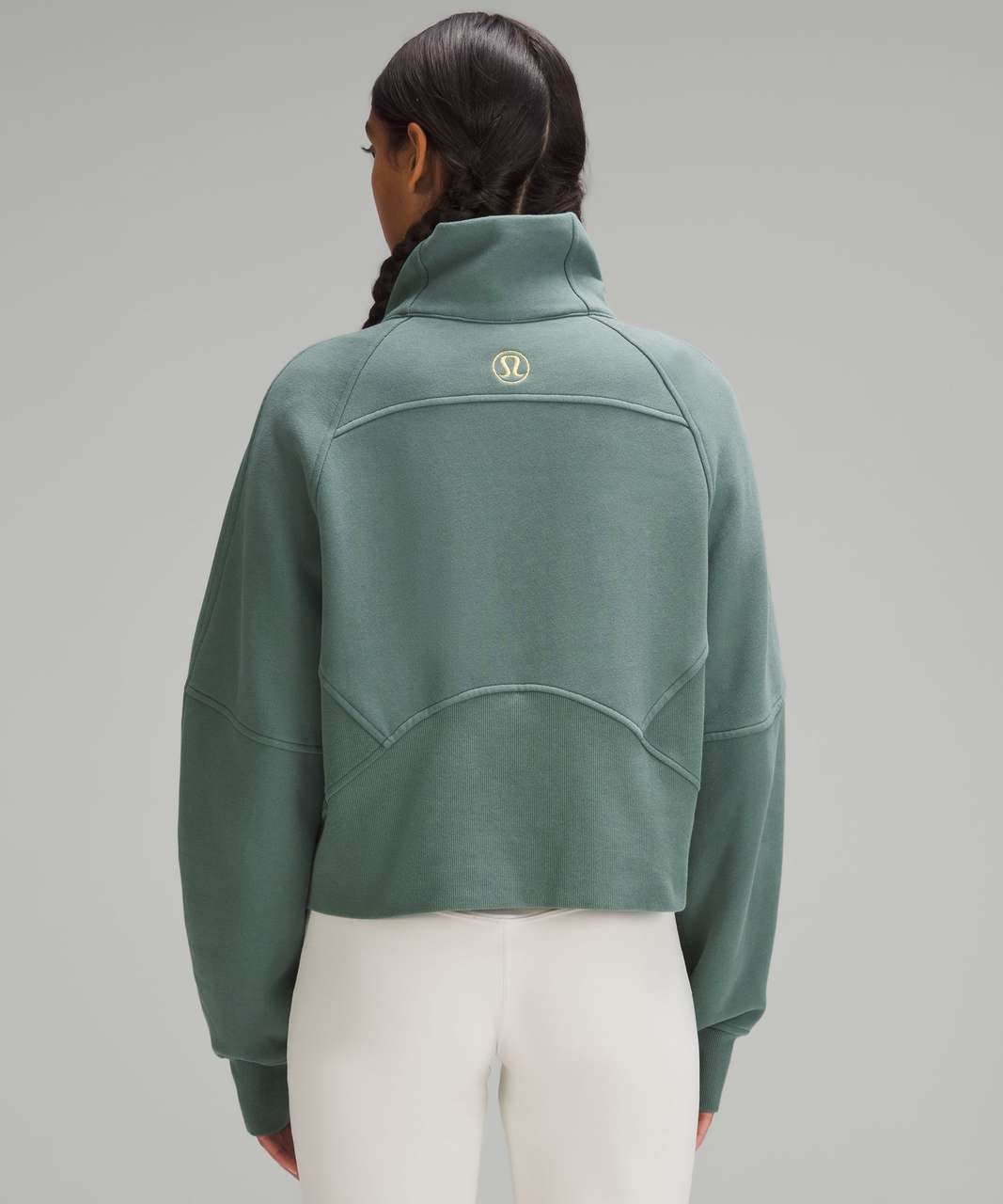 Lululemon Scuba Oversized Funnel Neck Half-Zip - Bronze Green - lulu  fanatics