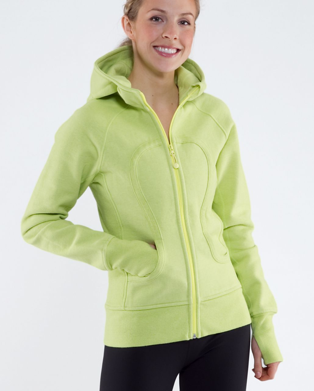 Lululemon Scuba Hoodie - Heathered Citron / Citron - lulu fanatics