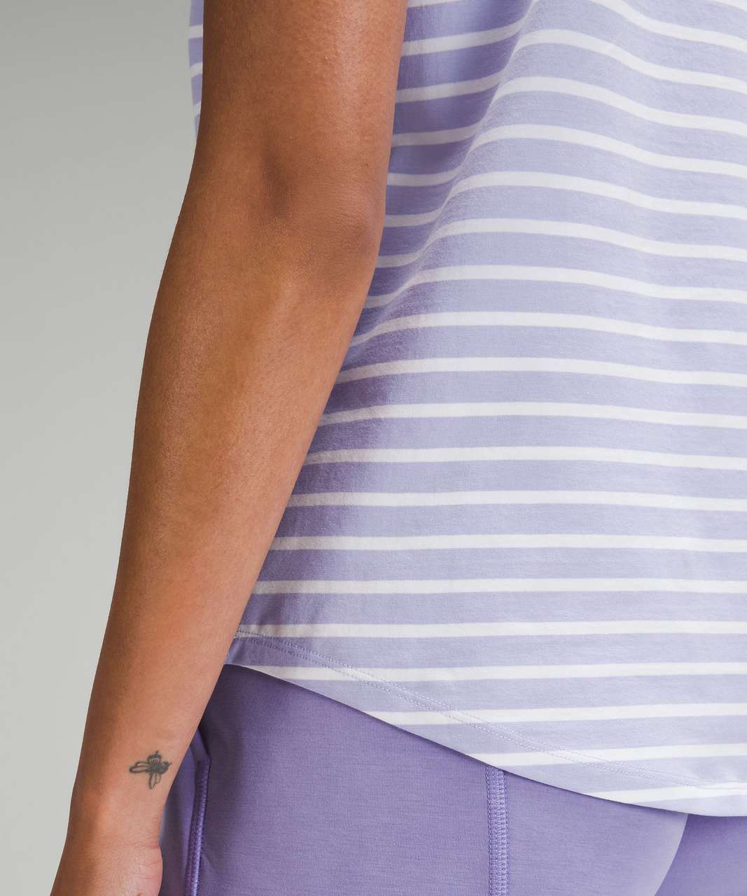 Lululemon Love Crewneck T-Shirt - Yachtie Stripe Lilac Smoke White