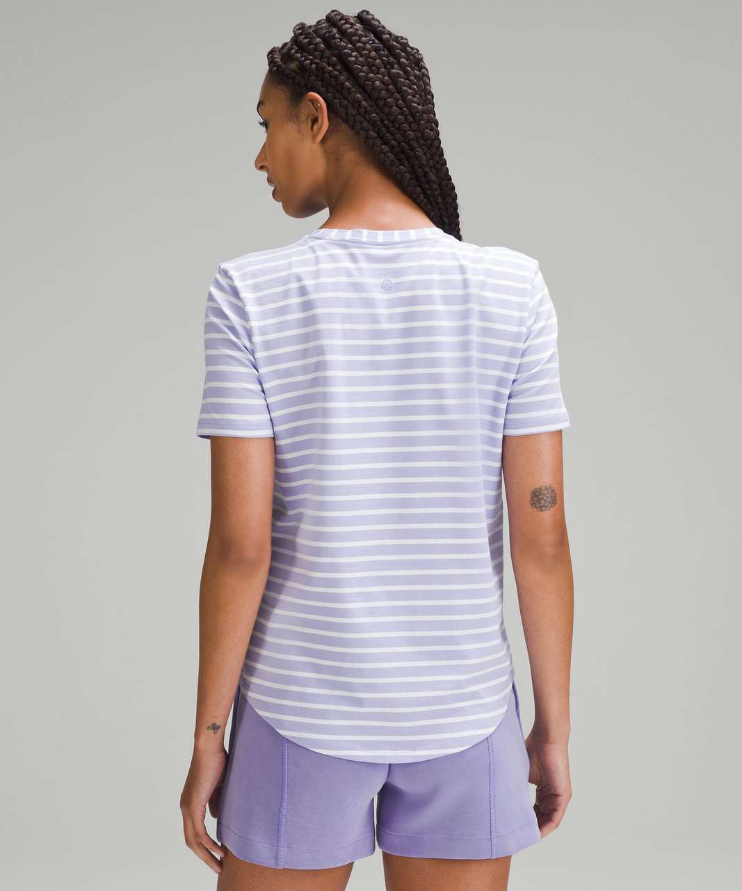 Lululemon Love Crewneck T-Shirt - Yachtie Stripe Lilac Smoke White