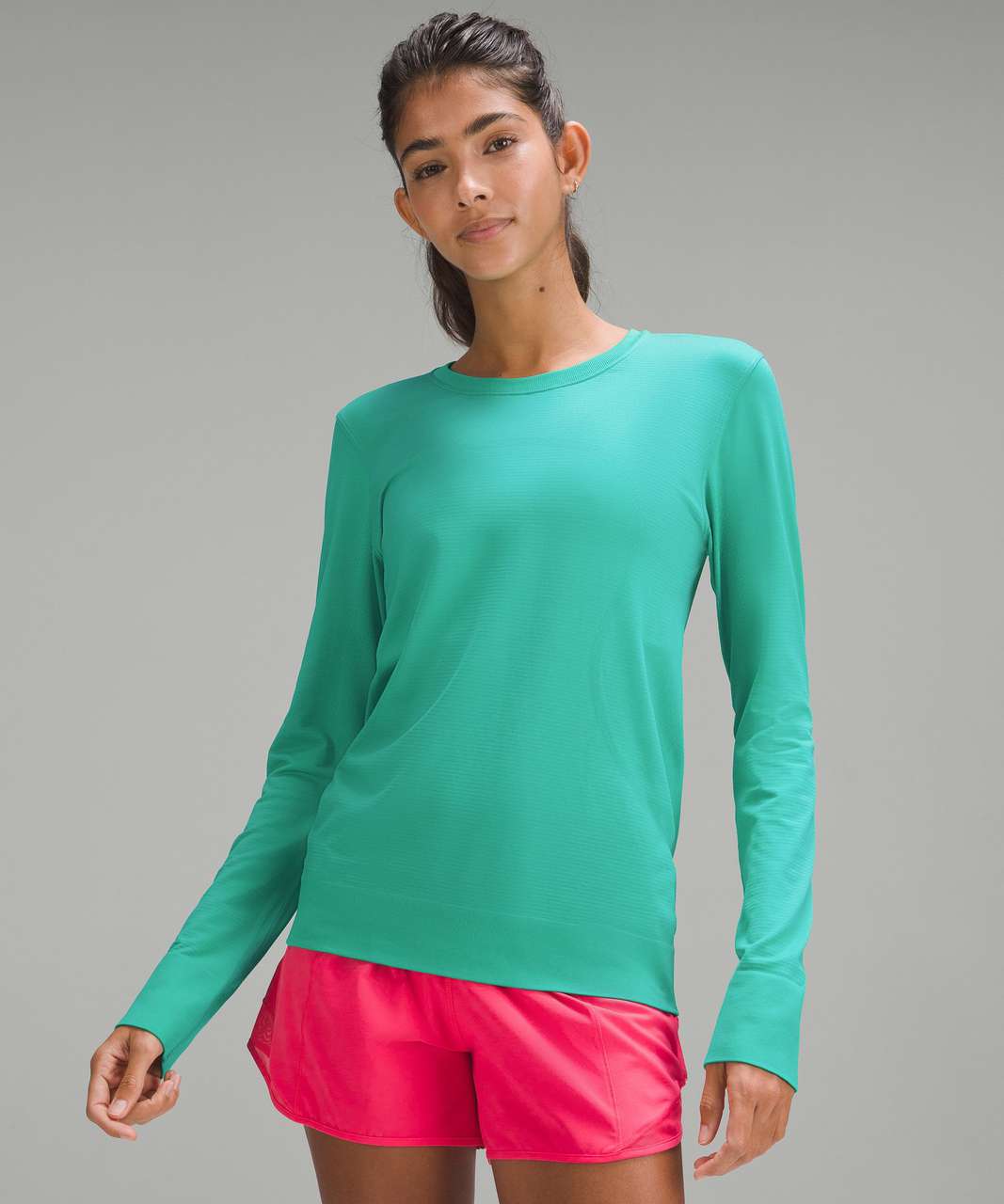 Lululemon Swiftly Tech Long-Sleeve Shirt 2.0 - Kelly Green / Kelly Green -  lulu fanatics