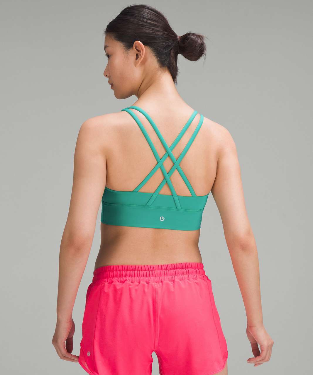 Lululemon Energy Longline Bra *Medium Support, B–D Cups - Electric  Turquoise - lulu fanatics