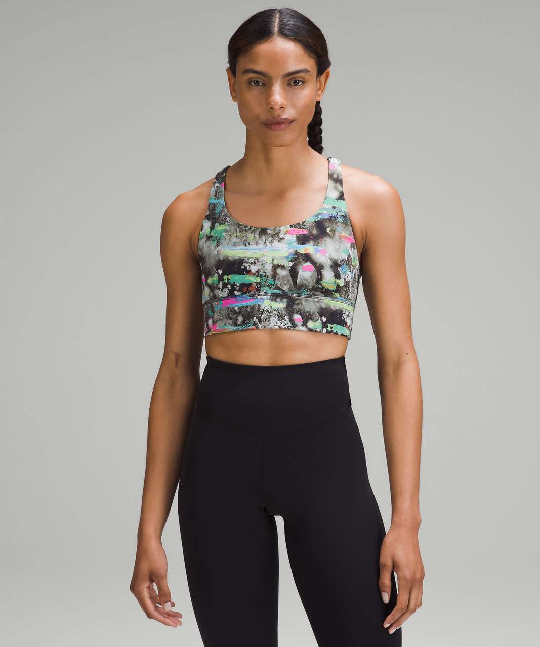 Lululemon Energy Longline Bra *Medium Support, B–D Cups - Paint Drift Multi  - lulu fanatics