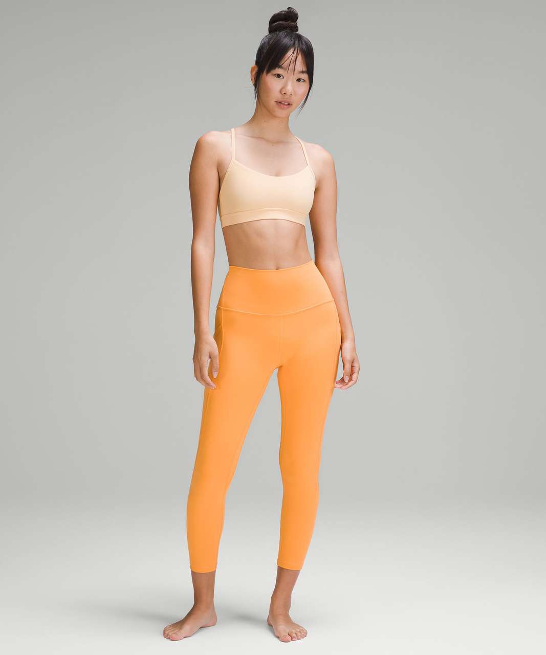 Lululemon Flow Y Bra Nulu *Light Support, A-C Cups - Summer Glow