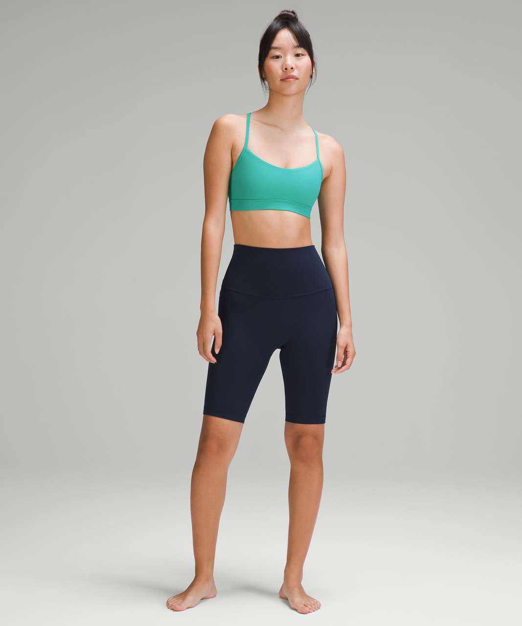 Lululemon Flow Y Bra Nulu *Light Support, A-C Cups - Kelly Green - lulu  fanatics