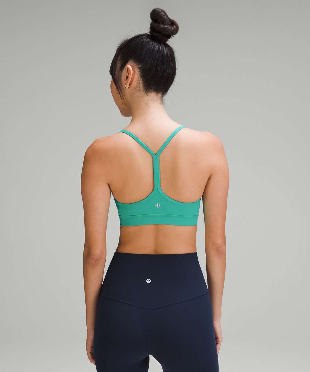 Lululemon Flow Y Bra Nulu *Light Support, A-C Cups - Kelly Green