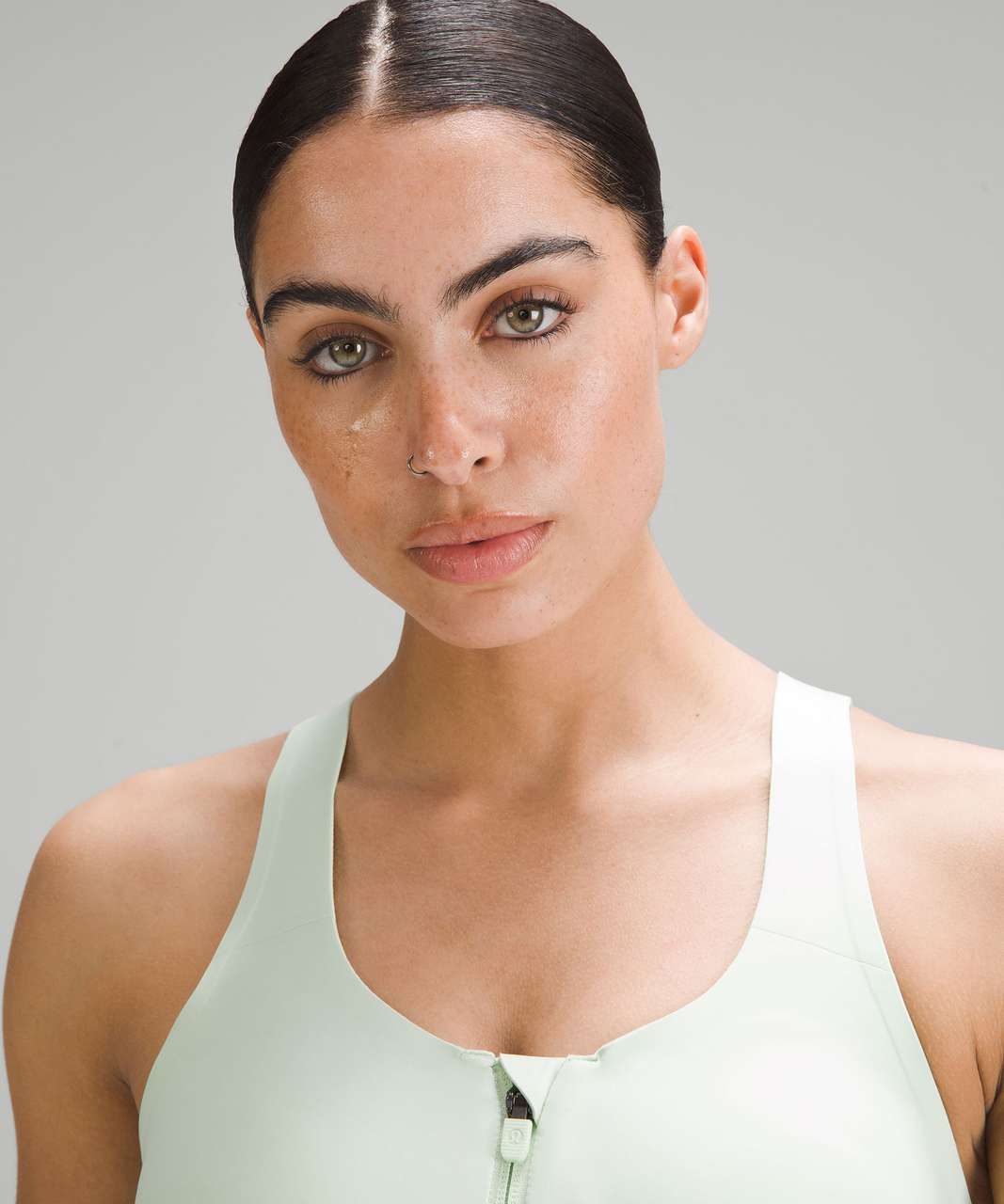 Lululemon Enlite Front-Zip Bra *High Support, A–DDD(E) Cups - Kohlrabi  Green - lulu fanatics