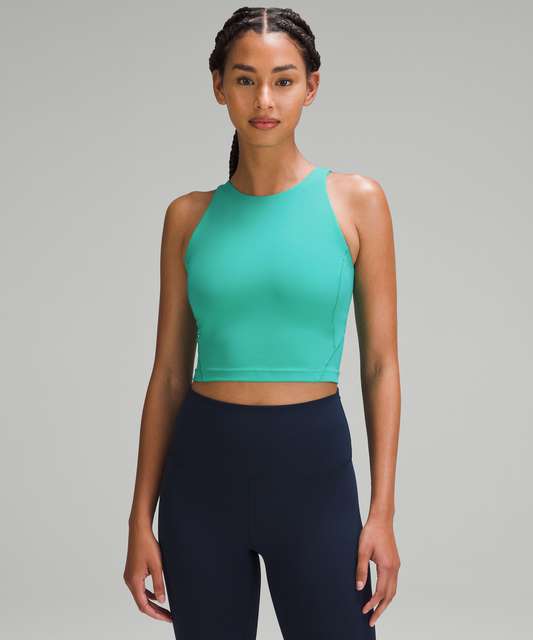 Lululemon Open-Back Cropped Training Tank Top - Orange Soda - lulu fanatics