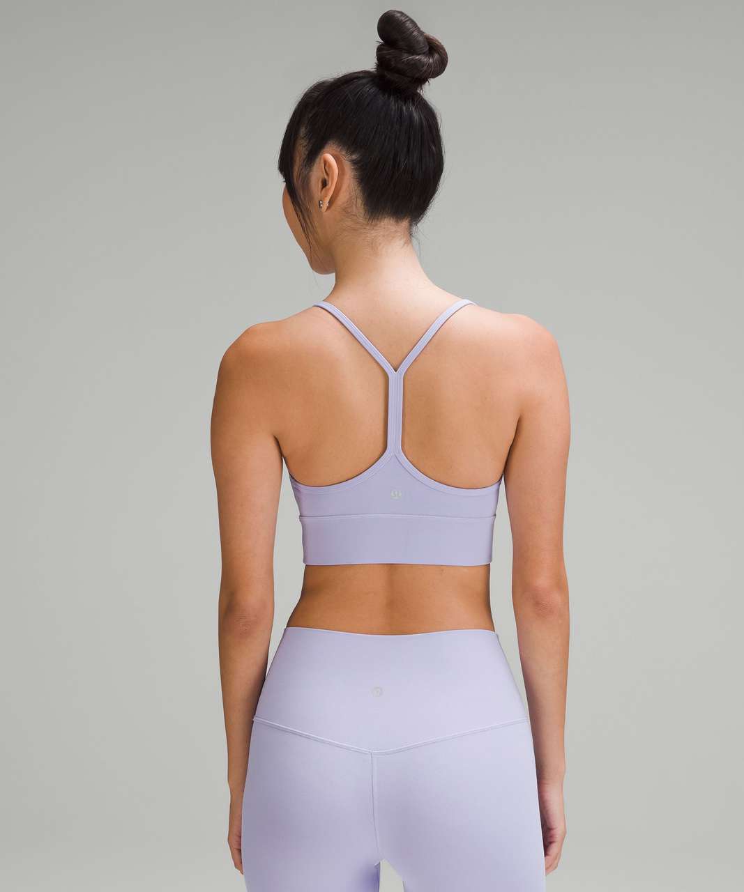 Lululemon Flow Y Nulu Longline Bra *Light Support, A–C Cups - Lilac Smoke