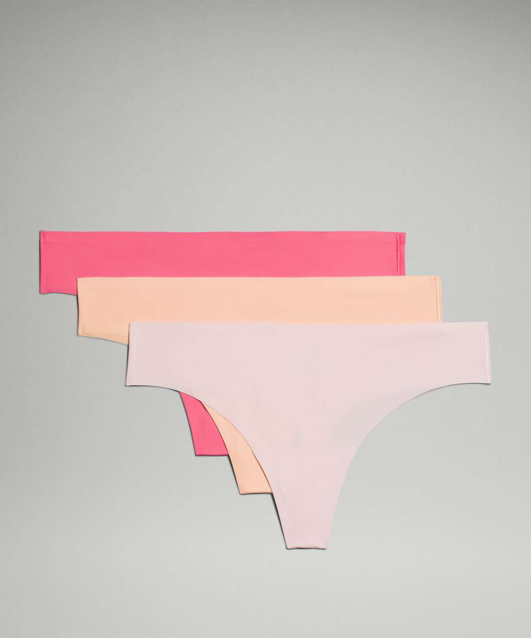 Lululemon InvisiWear Mid-Rise Thong Underwear *3 Pack - Lip Gloss