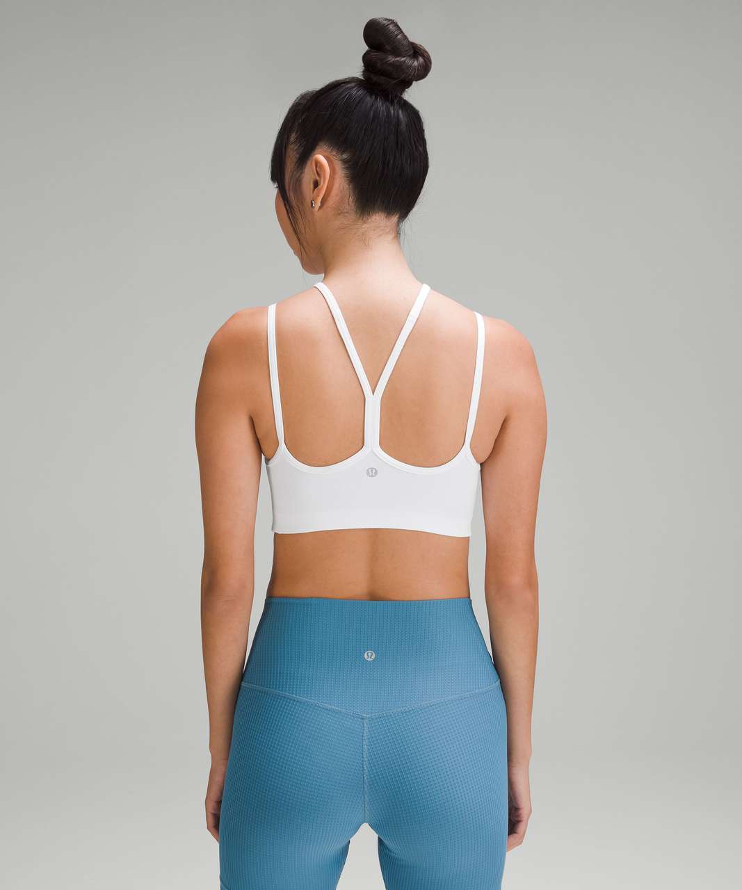 Lululemon Flow Y Strappy Bra Nulu *Light Support, A–C Cups - White