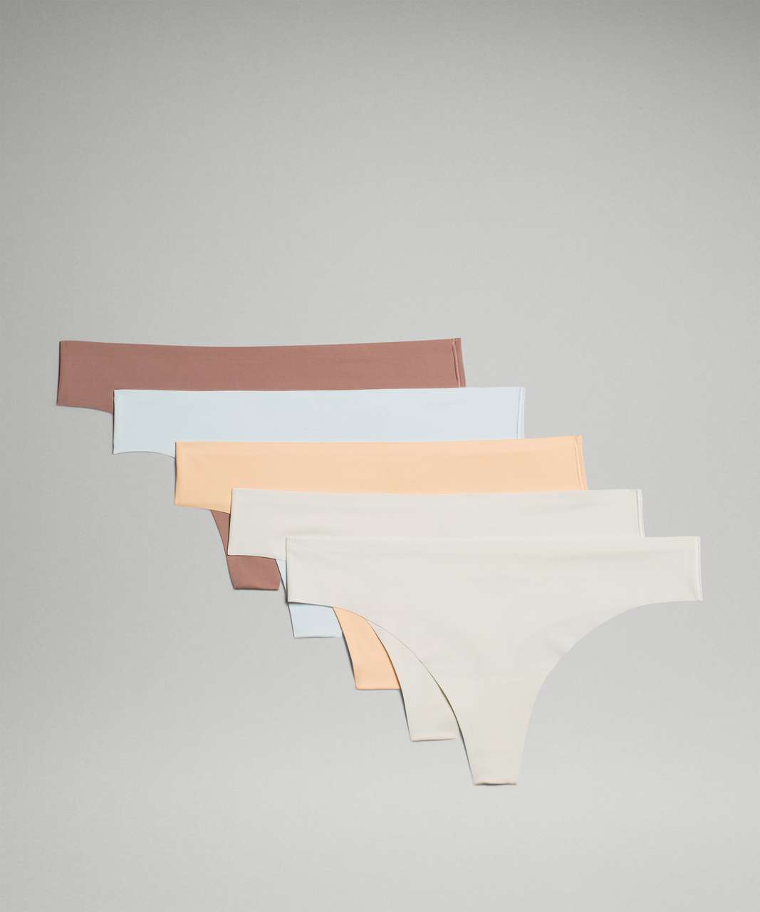 Lululemon InvisiWear Mid-Rise Thong Underwear *3 Pack - Lip Gloss / Flush  Pink / Summer Glow - lulu fanatics