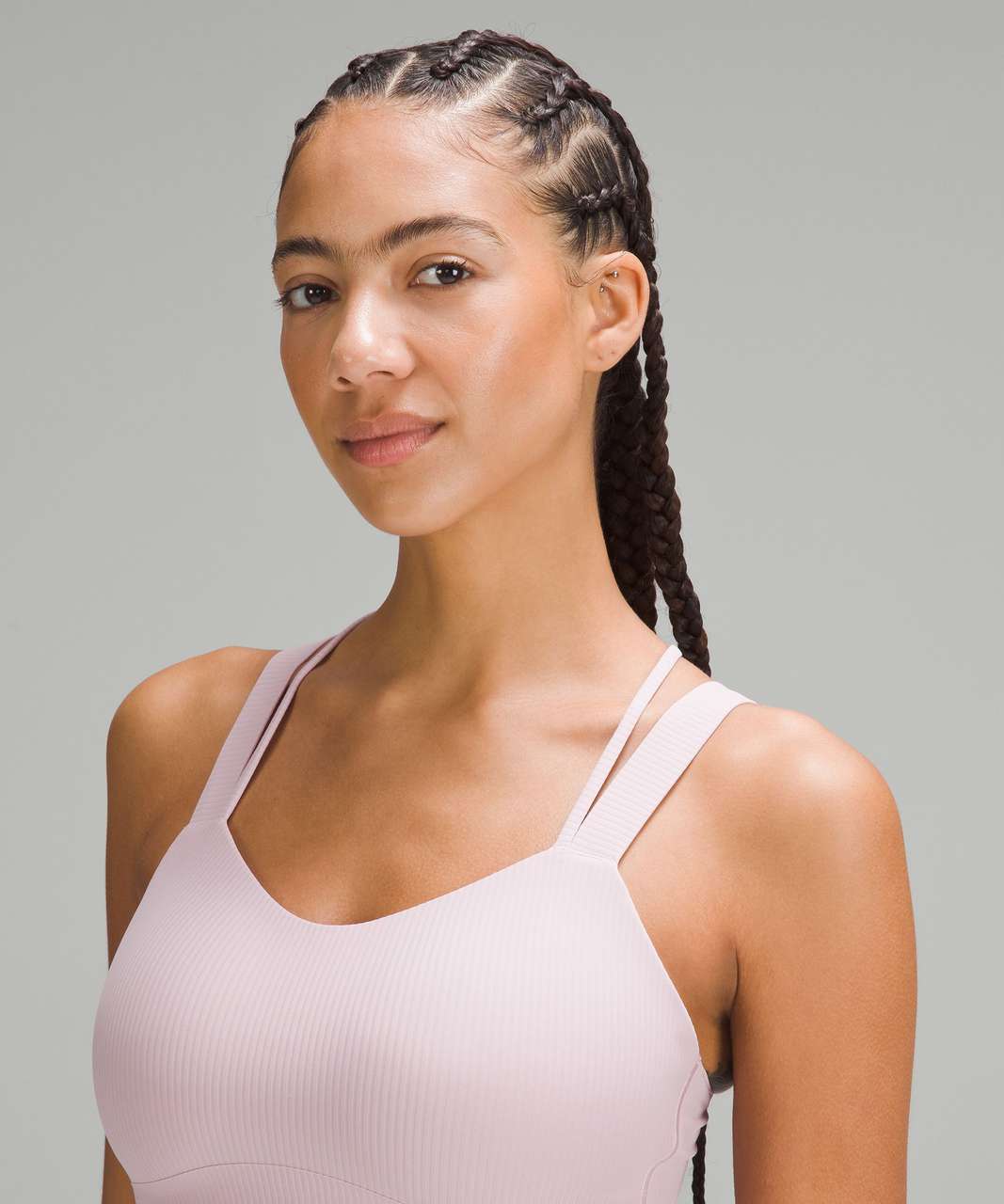 Lululemon Like a Cloud Longline Ribbed Bra *Light Support, D/DD Cups - Pink Peony