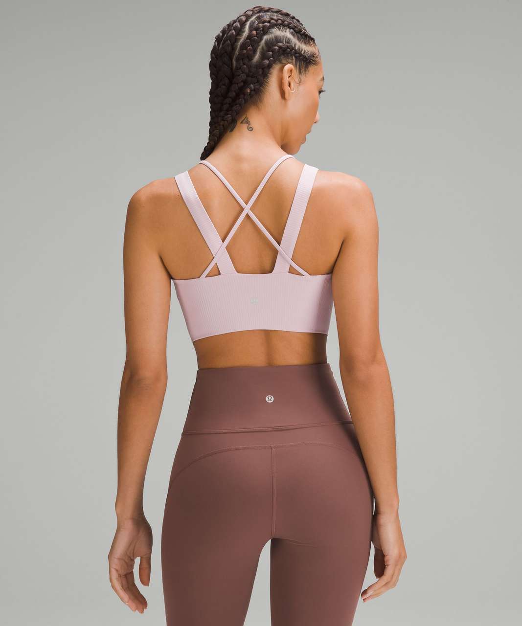 Lululemon Like a Cloud Longline Ribbed Bra *Light Support, D/DD Cups - Pink Peony