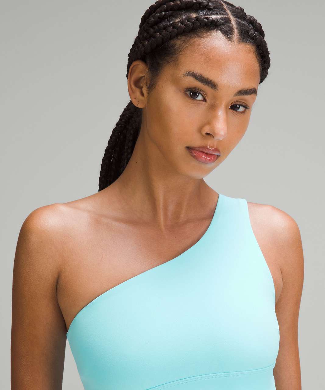 Lululemon Align Asymmetrical Bra *Light Support, C/D Cup - Cyan Blue - lulu  fanatics