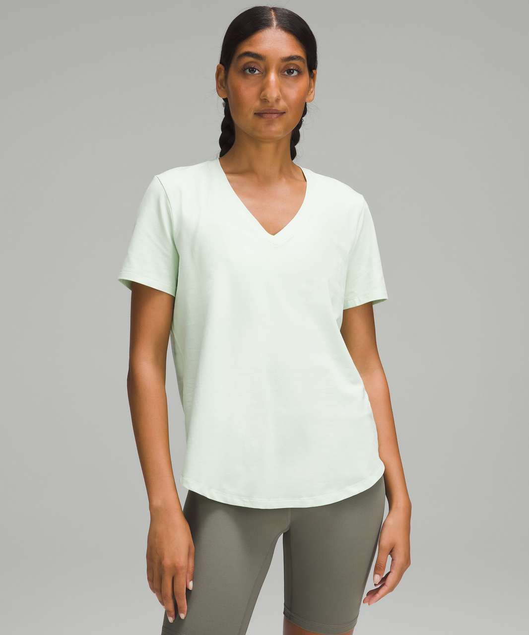 Lululemon Love Tee Short Sleeve V-Neck T-Shirt Rainforest Green