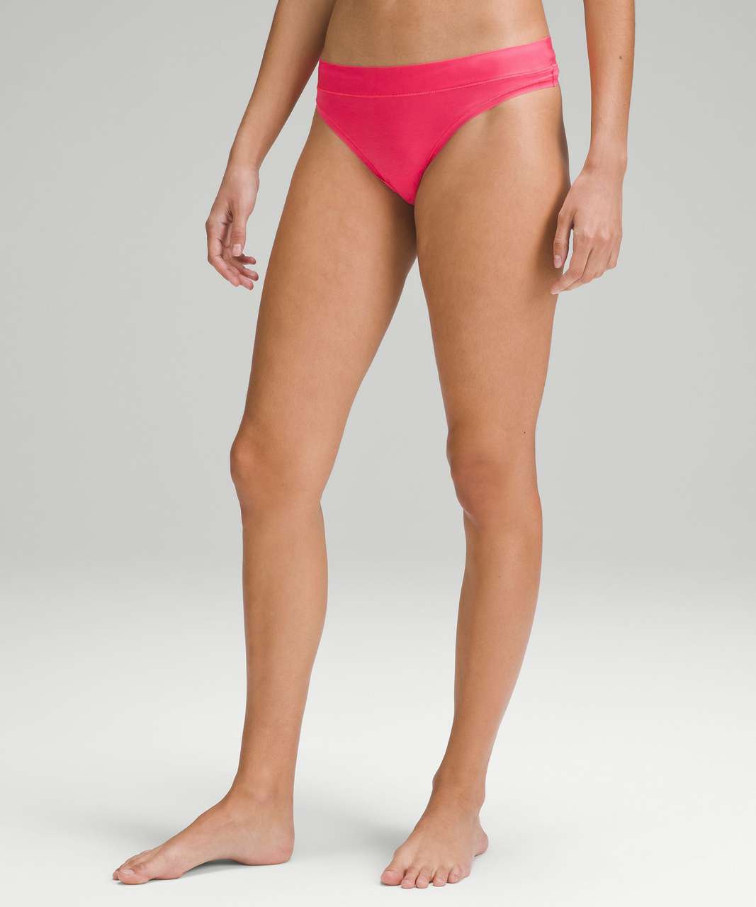 Lululemon UnderEase Mid-Rise Thong Underwear 3 Pack - Lip Gloss / Flush Pink  / Summer Glow - lulu fanatics