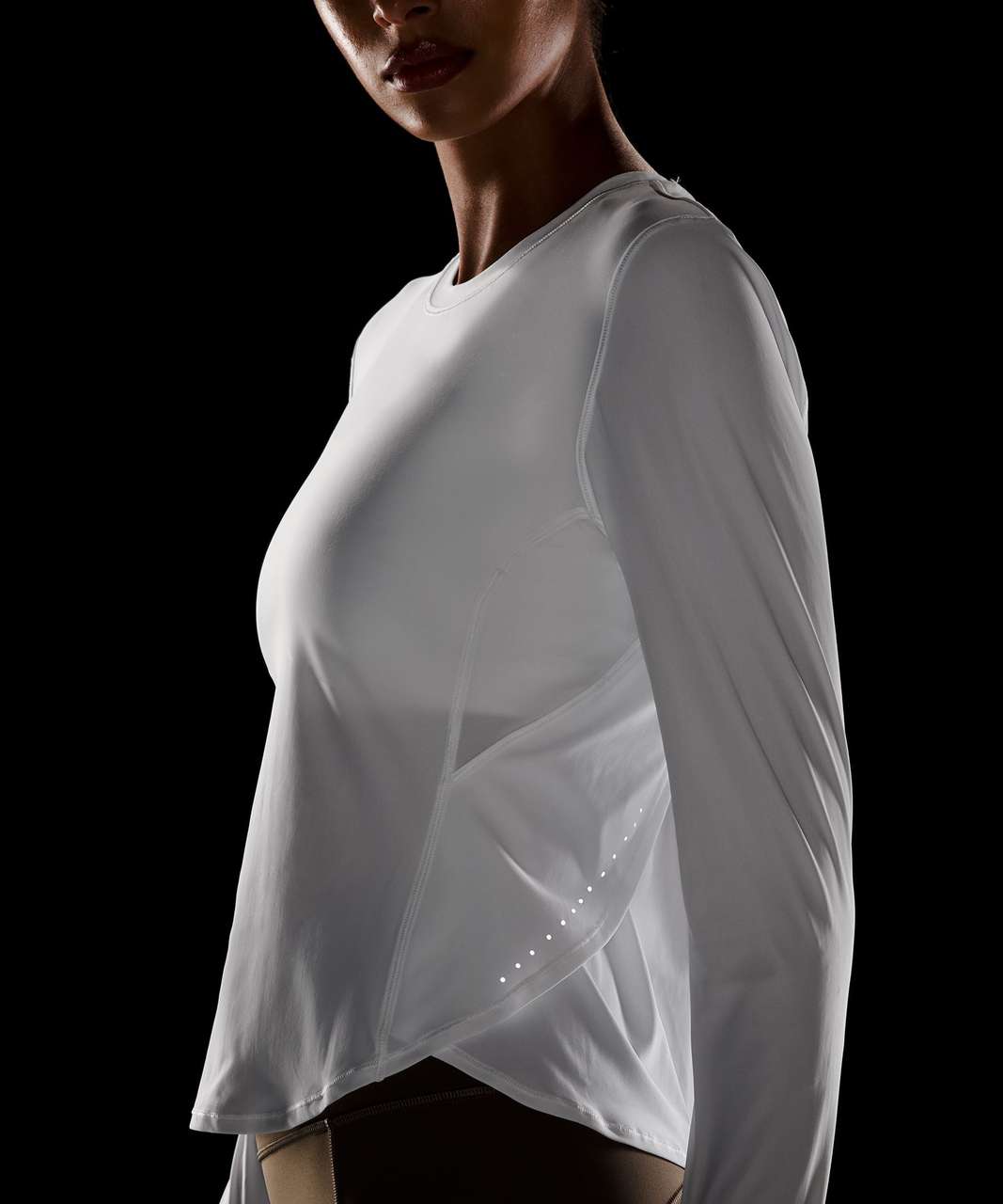 Lululemon UV Protection Fold-Over Running Long-Sleeve Shirt - White