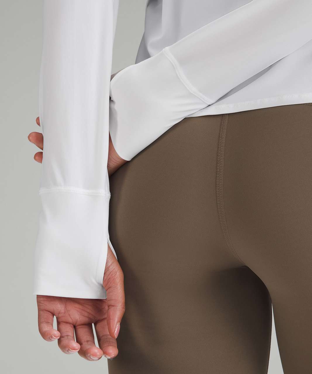 Lululemon UV Protection Fold-Over Running Long-Sleeve Shirt - White