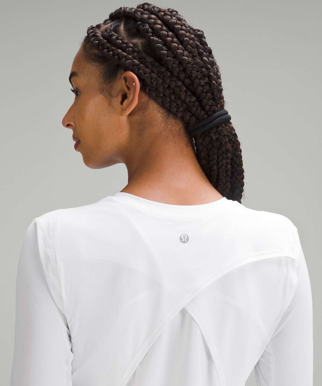 Lululemon UV Protection Fold-Over Running Long-Sleeve Shirt - White - lulu  fanatics