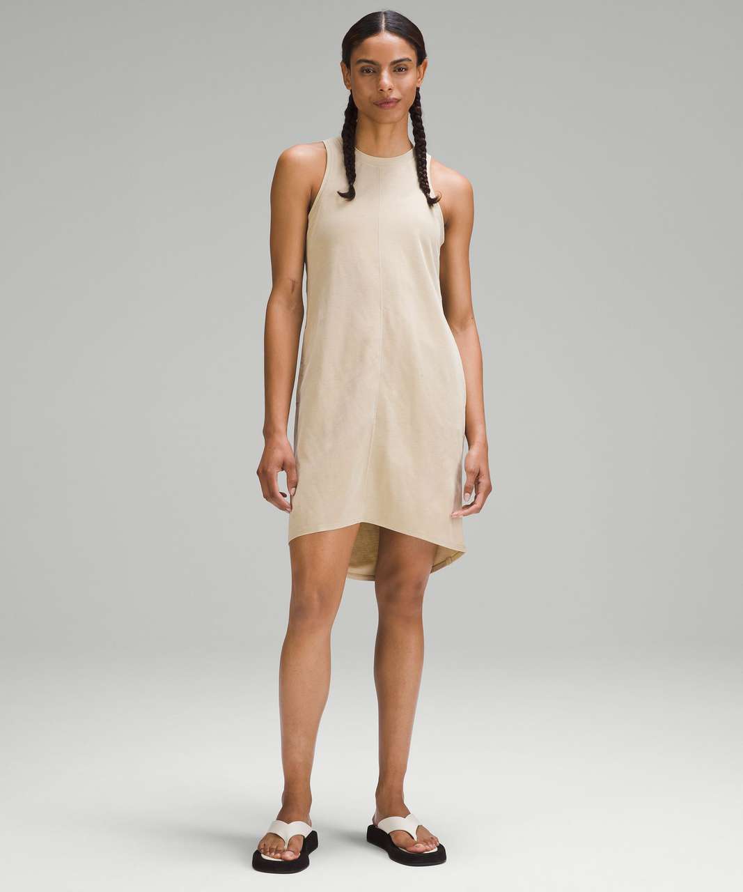 Lululemon Pima Cotton Open-Back Midi Dress - White - lulu fanatics