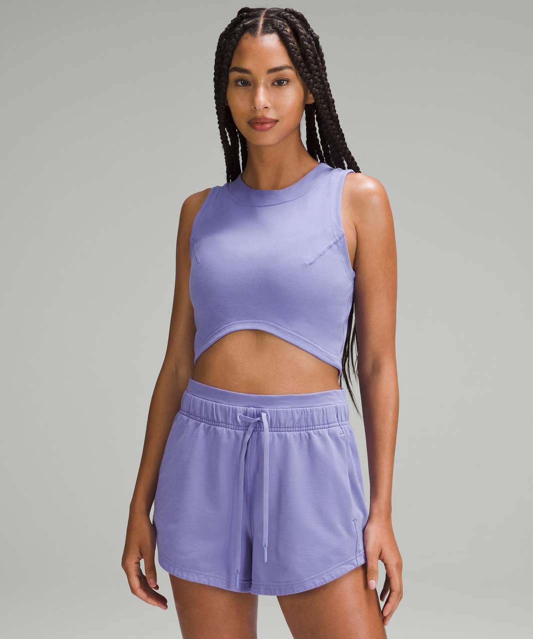 Lululemon Heavyweight Cotton Cropped Tank Top - Dark Lavender - lulu ...