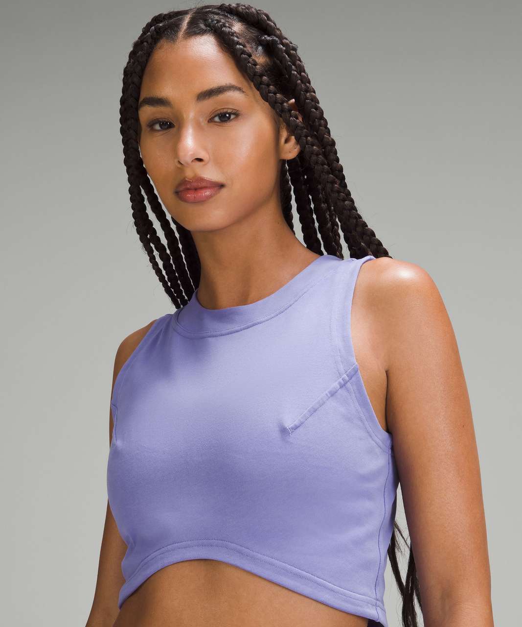 Lululemon Heavyweight Cotton Cropped Tank Top - Dark Lavender