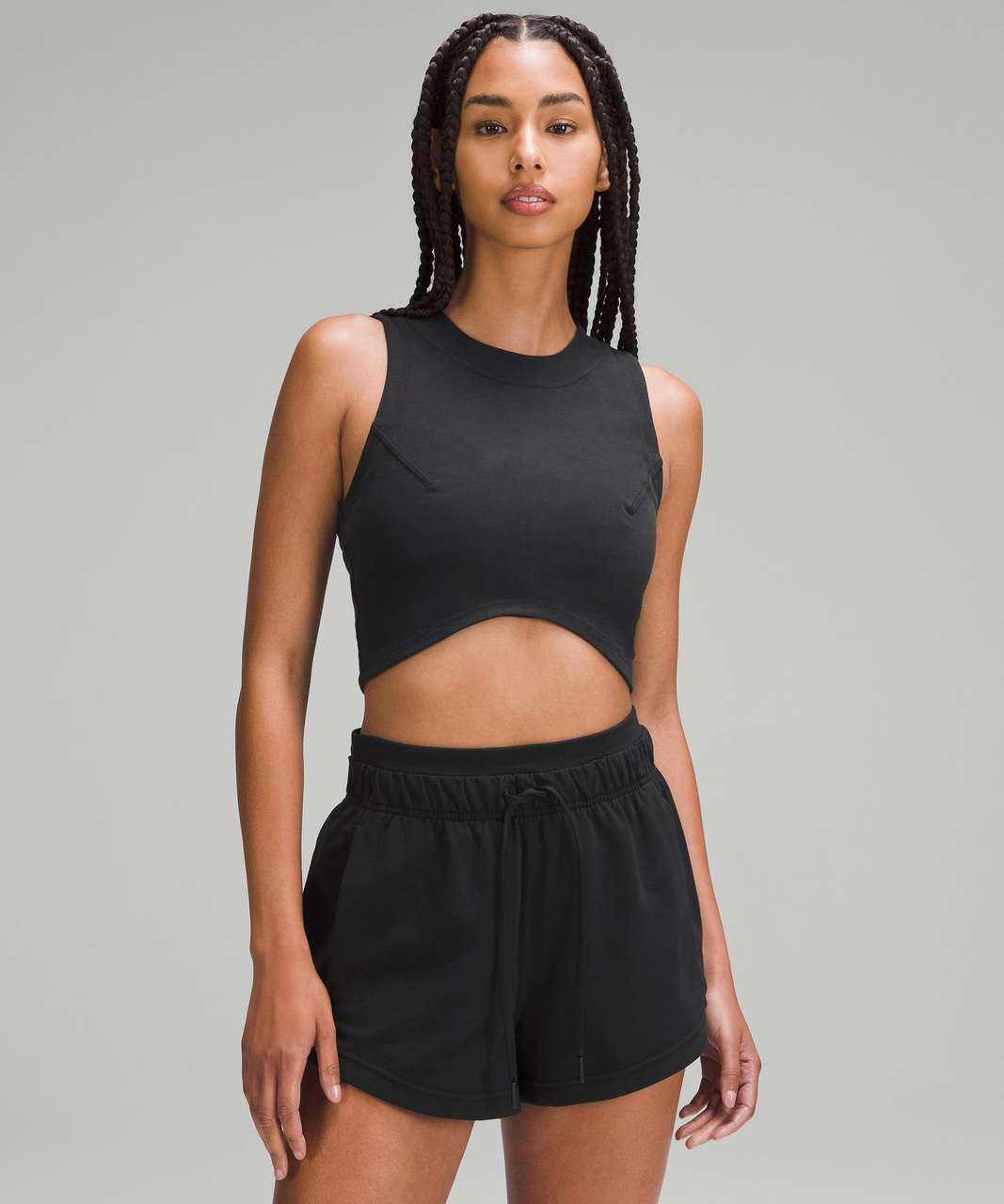 Lululemon Heavyweight Cotton Cropped Tank Top - Black