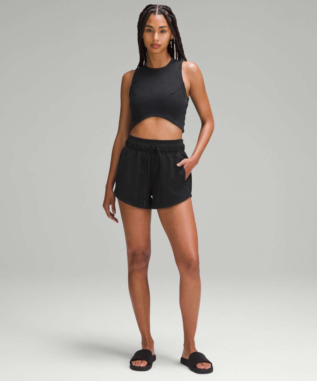 Lululemon Heavyweight Cotton Cropped Tank Top - Black