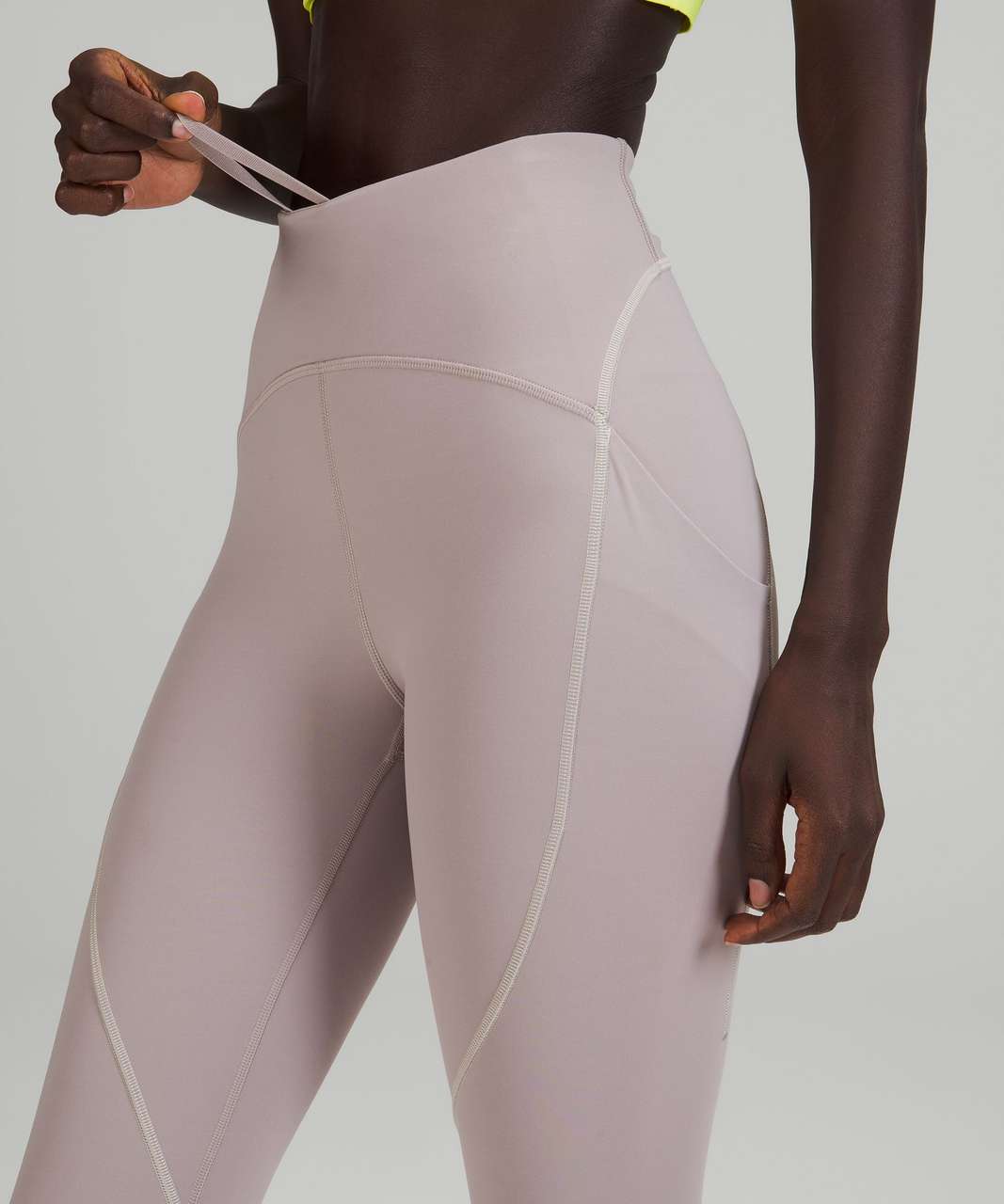 Lululemon Power Thru High-Rise Tight 25 - Mauve Grey - lulu fanatics