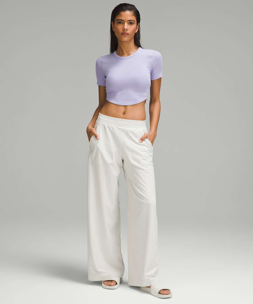 Lululemon Hold Tight Cropped T-Shirt - Lilac Smoke