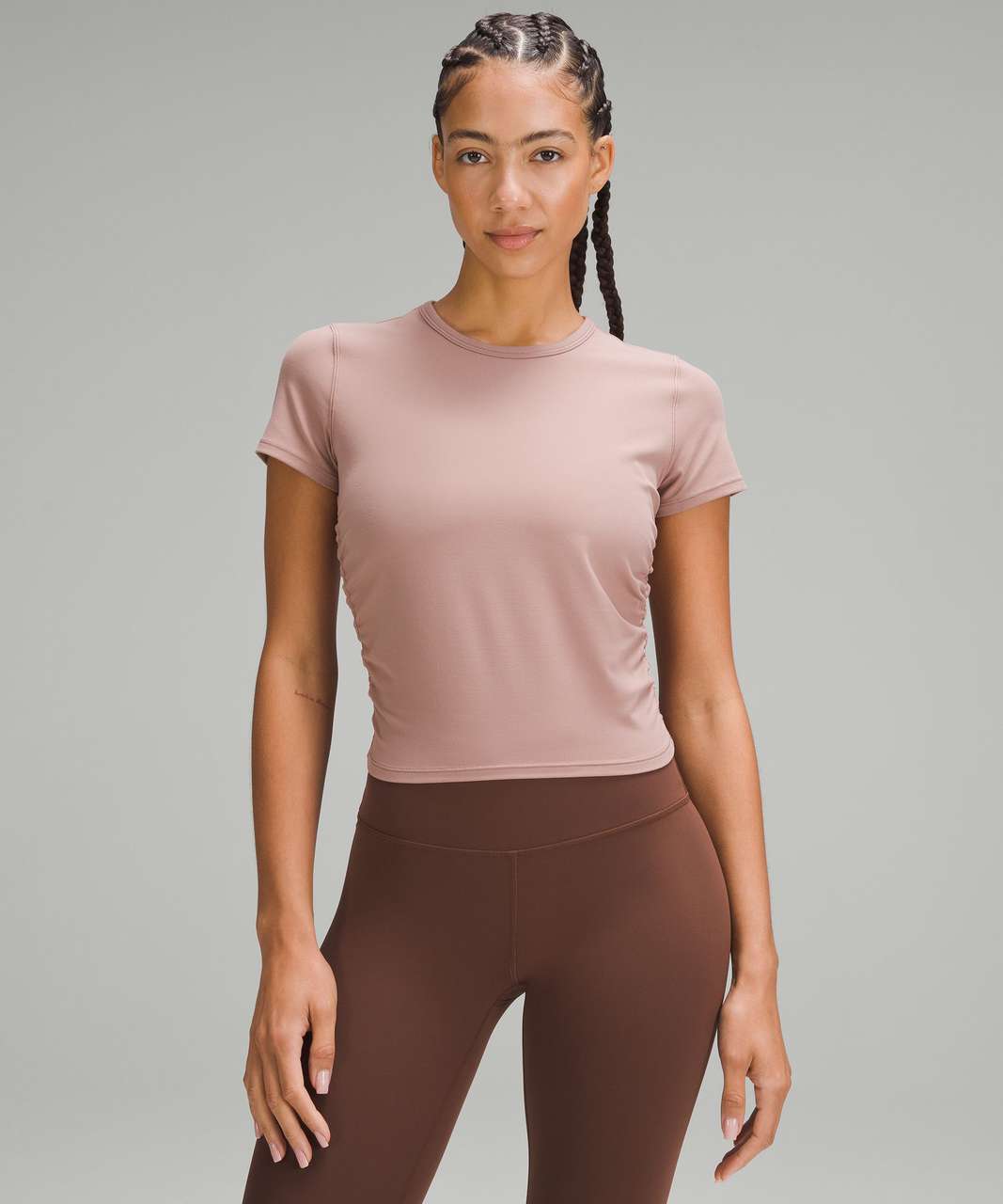 Align Leggings(Java Size 6)and All It Takes Tee *Nulu (Twilight Rose Size  6). Beautiful color combo, inspired by another user! : r/lululemon