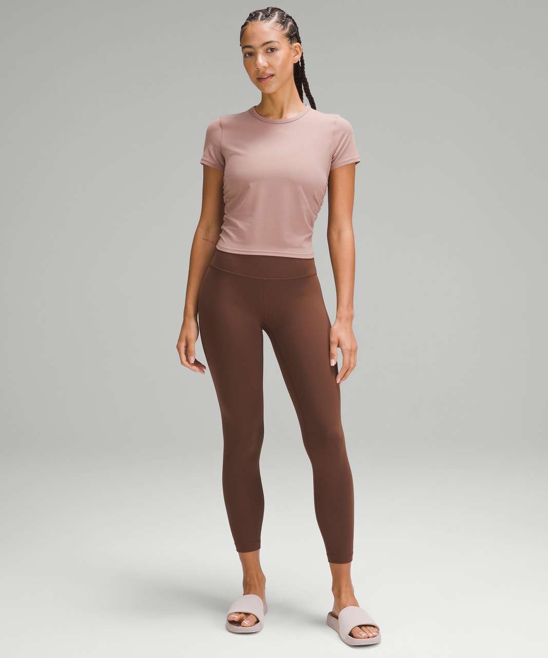 Align Leggings(Java Size 6)and All It Takes Tee *Nulu (Twilight Rose Size  6). Beautiful color combo, inspired by another user! : r/lululemon