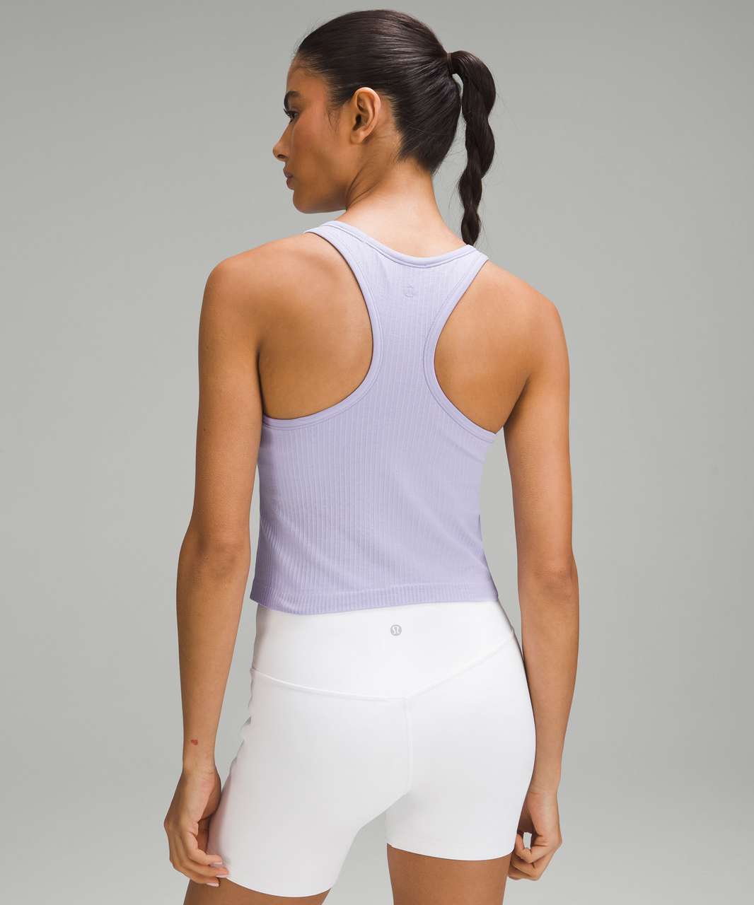 Lululemon Ebb to Street Cropped Racerback Tank Top - Lilac Smoke