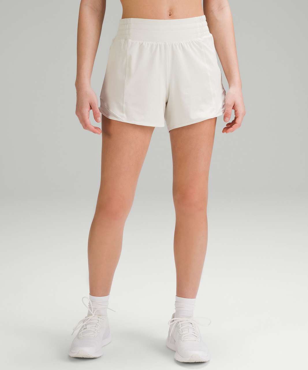 BN Lululemon Hotty Hot shorts 4” HR in White , Women's Fashion, Activewear  on Carousell