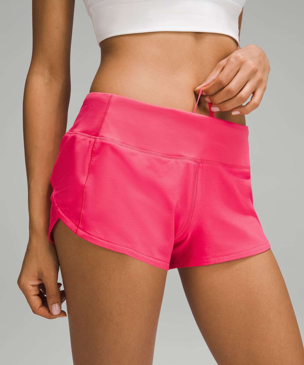 lululemon SPEED UP MID-RISE LINED 10CM - Sports shorts - lip gloss/neon  pink - Zalando