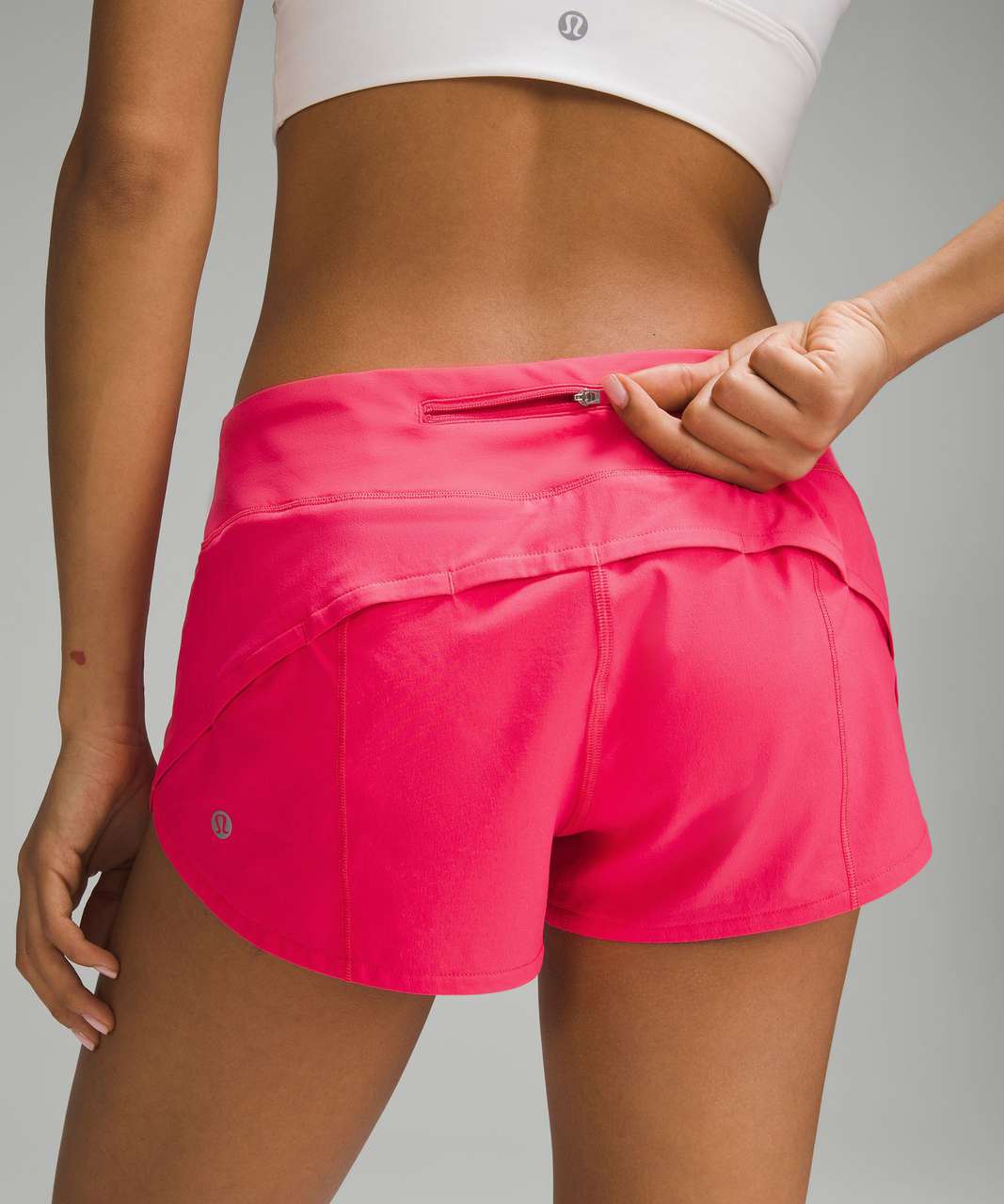 lululemon SPEED UP MID-RISE LINED 10CM - Sports shorts - lip gloss/neon  pink - Zalando