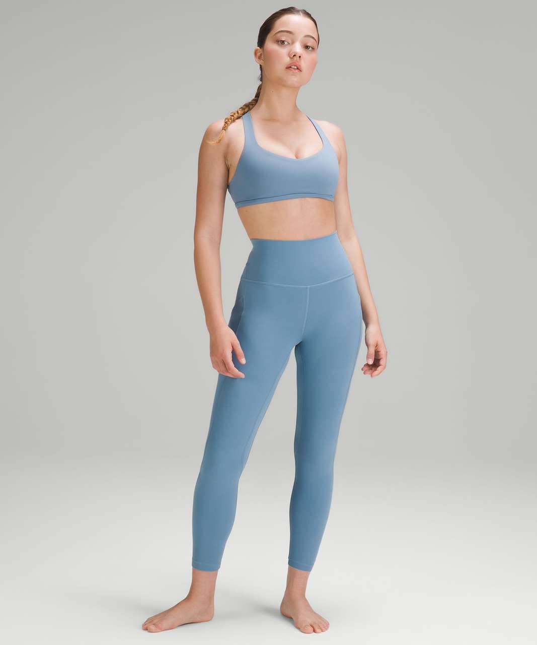 NWT Lululemon Align Crop HR Size 4 Water Drop Blue - Soft Nulu Yoga Pant  RARE !