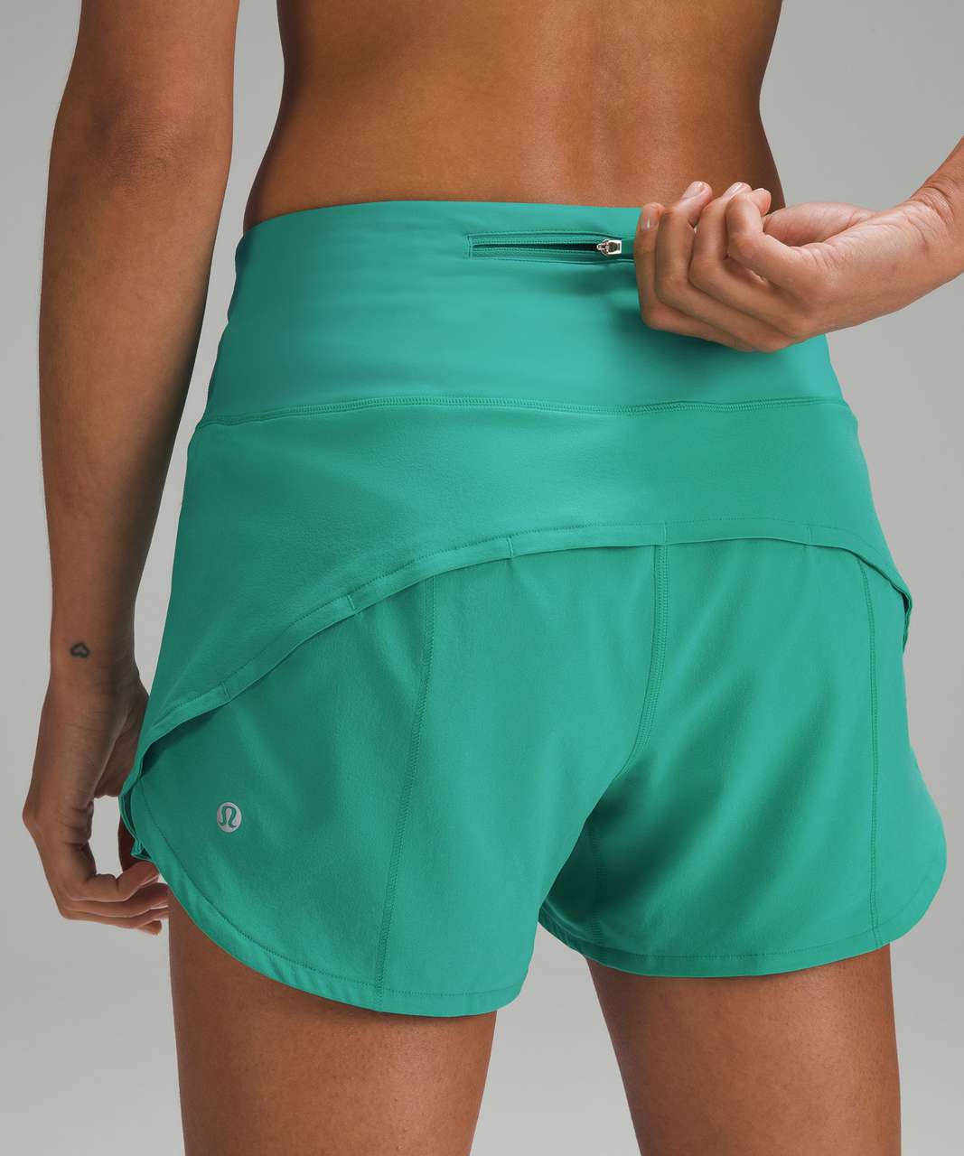 Lululemon Speed Up High-Rise Lined Short 4" - Kelly Green